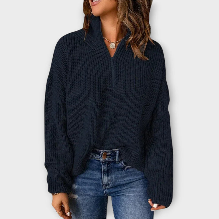 Comfortable Half-Zip Knit Pullover