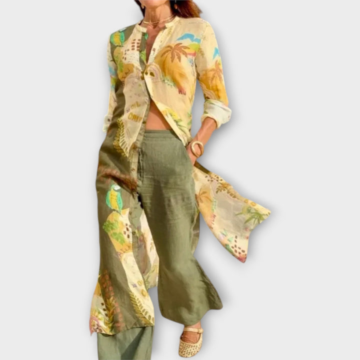 Elegant Linen Coordinated Set