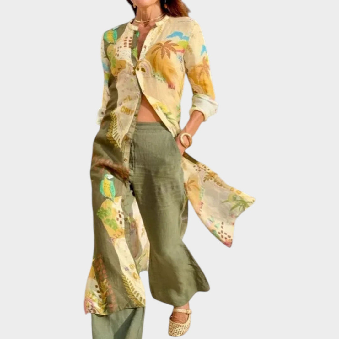 Tropical Print Layered Set