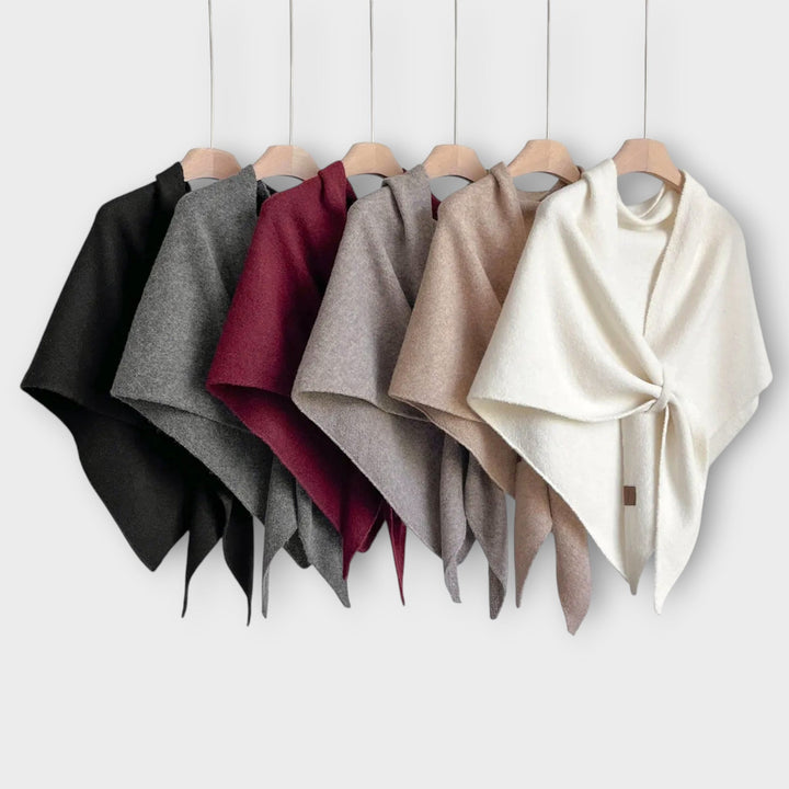 Warm Tie-Front Shawl Wrap