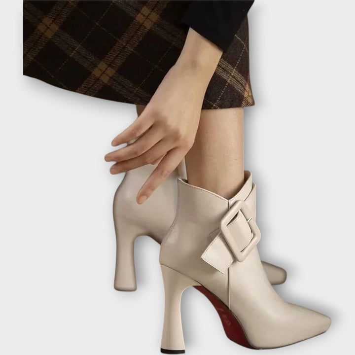 Aveline Buckled Heeled Boots