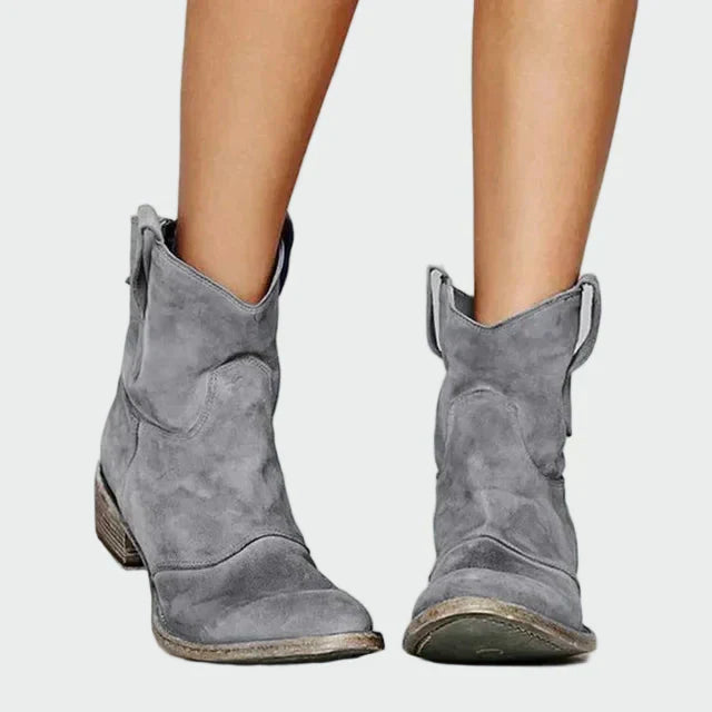 Vintage-Inspired Ankle Cowboy Boots