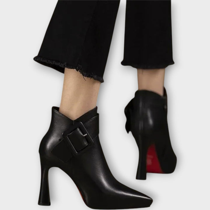 Aveline Buckled Heeled Boots