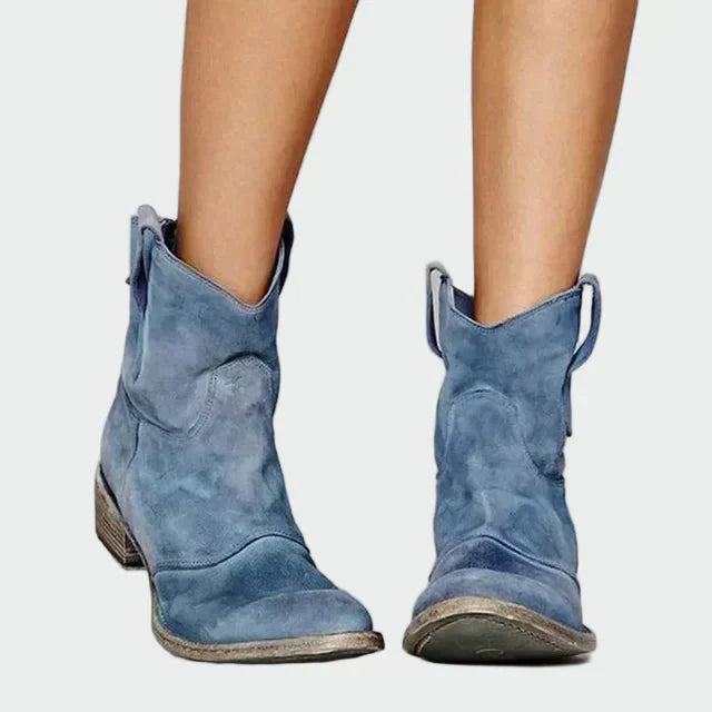 Vintage-Inspired Ankle Cowboy Boots