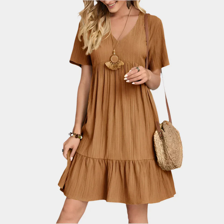 Elegant Mini Dress with Stripes