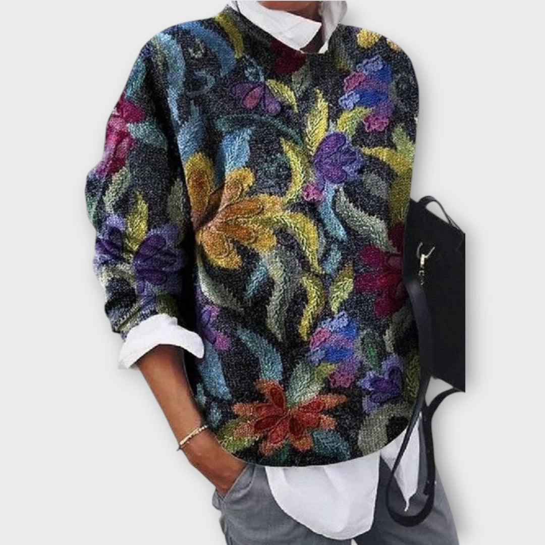 Artfully Designed Sweater with Elegant Patterns