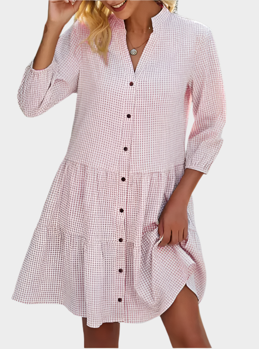 Chic Button-Front Shirt Dress