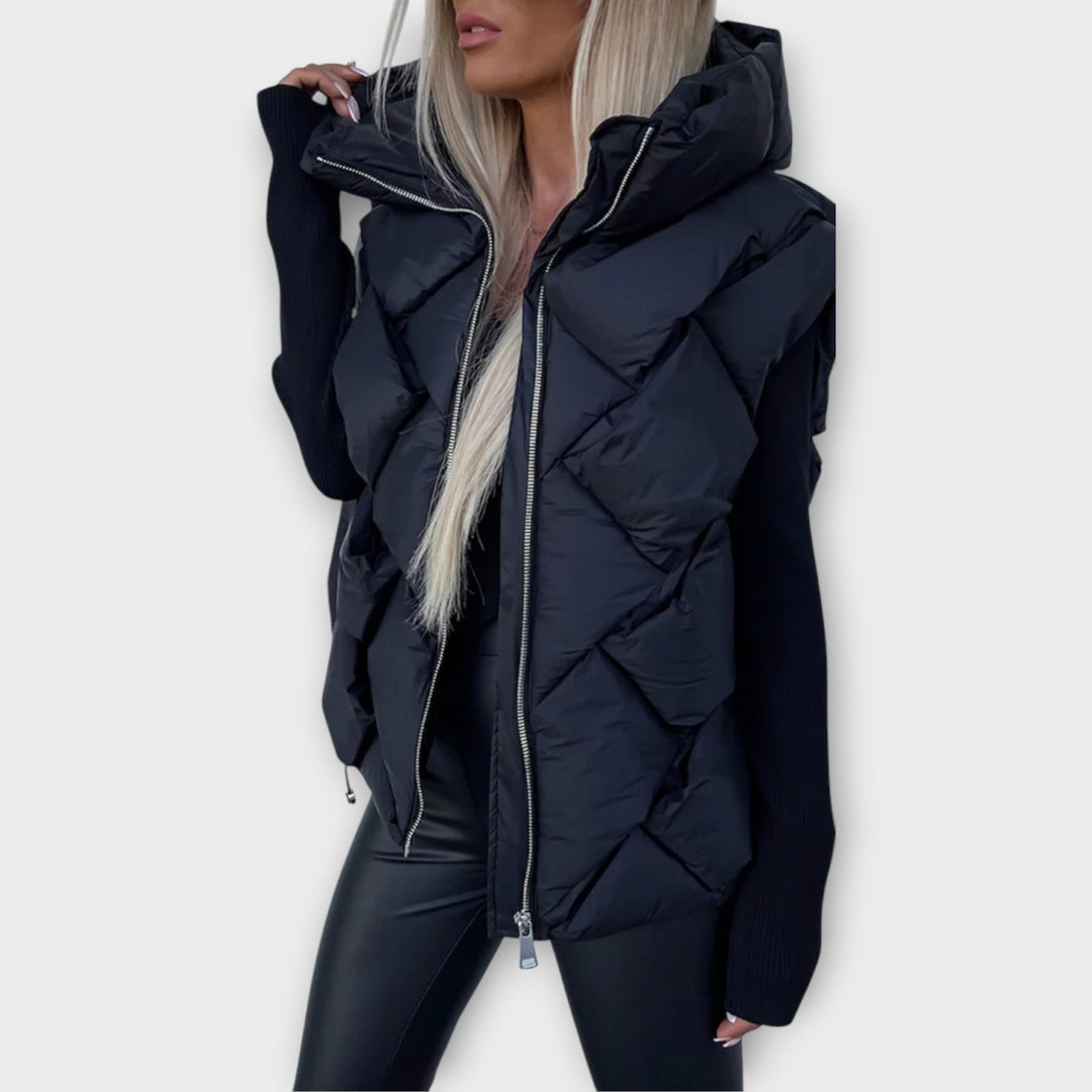 Comfortable Quilted High-Collar Vest