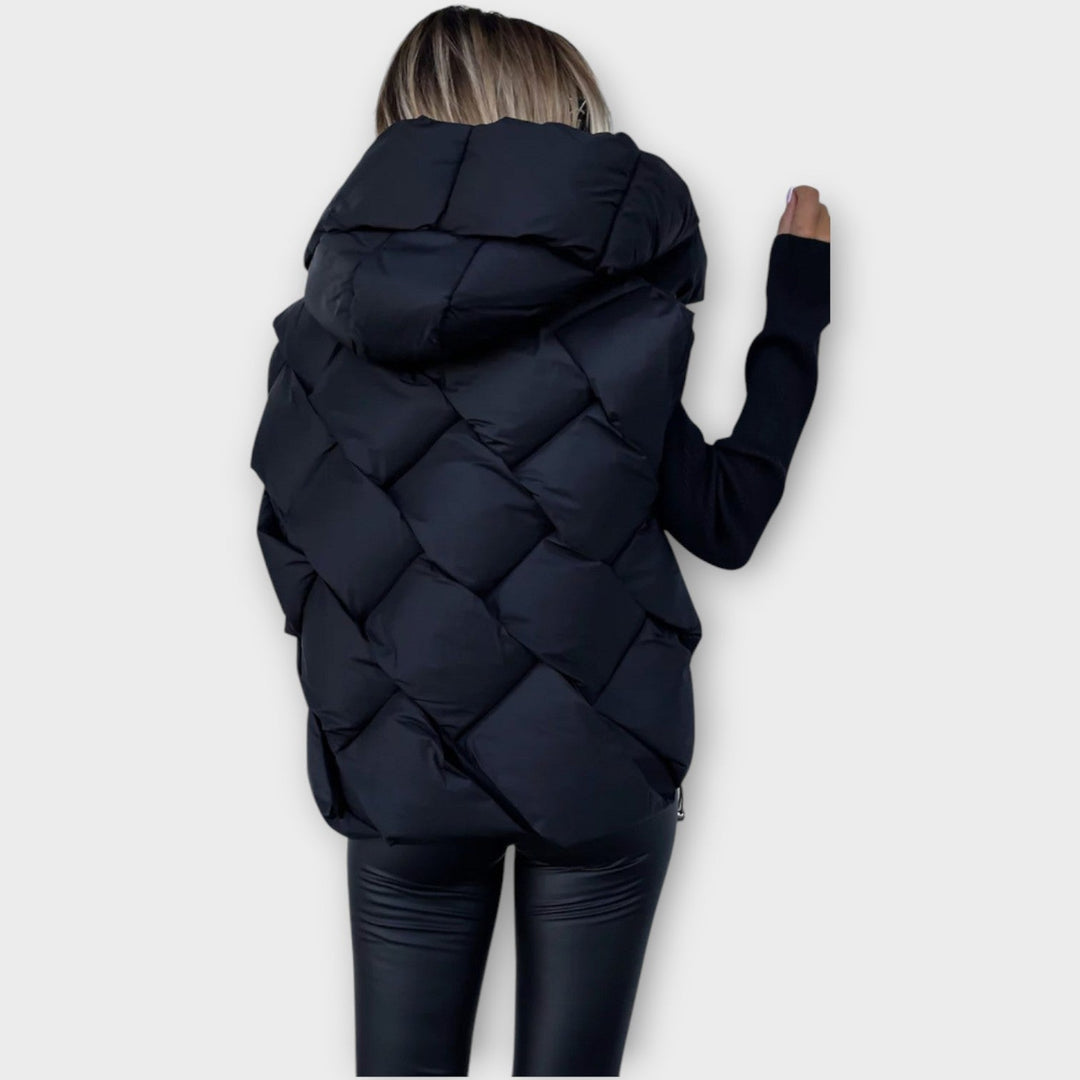 Comfortable Quilted High-Collar Vest