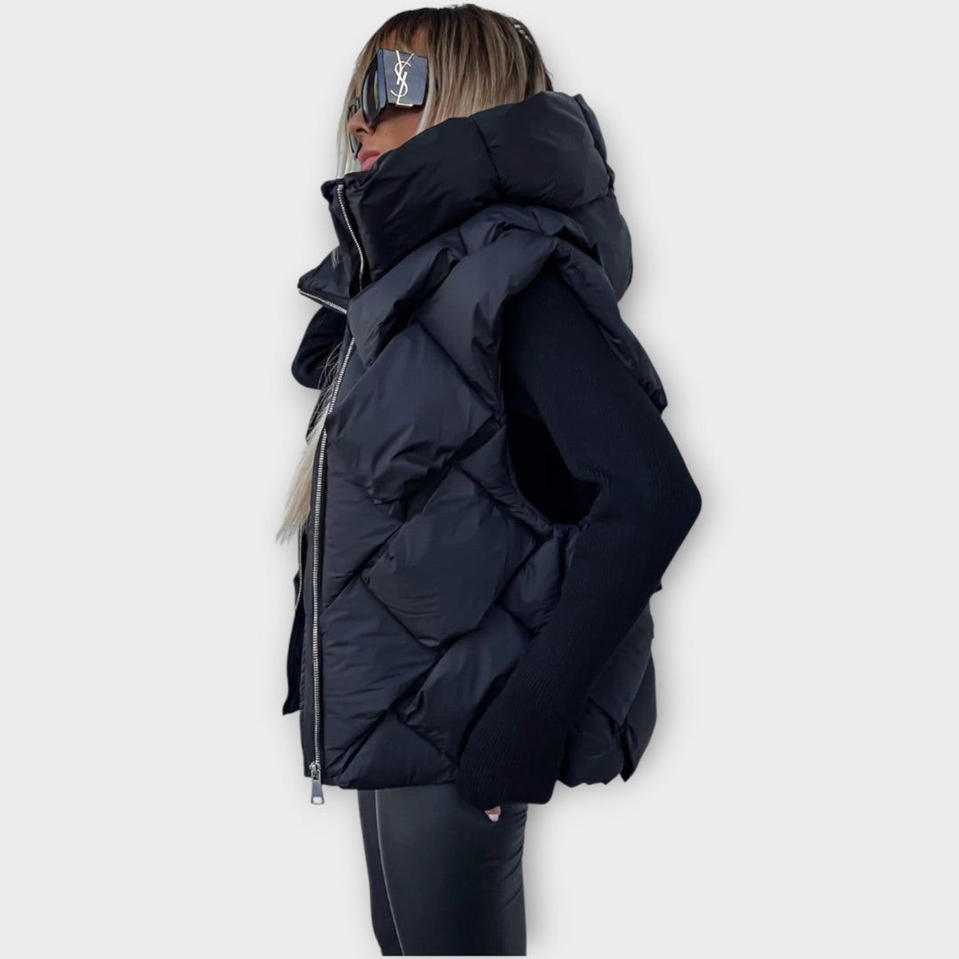 Comfortable Quilted High-Collar Vest