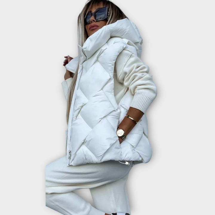 Comfortable Quilted High-Collar Vest