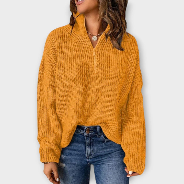 Comfortable Half-Zip Knit Pullover