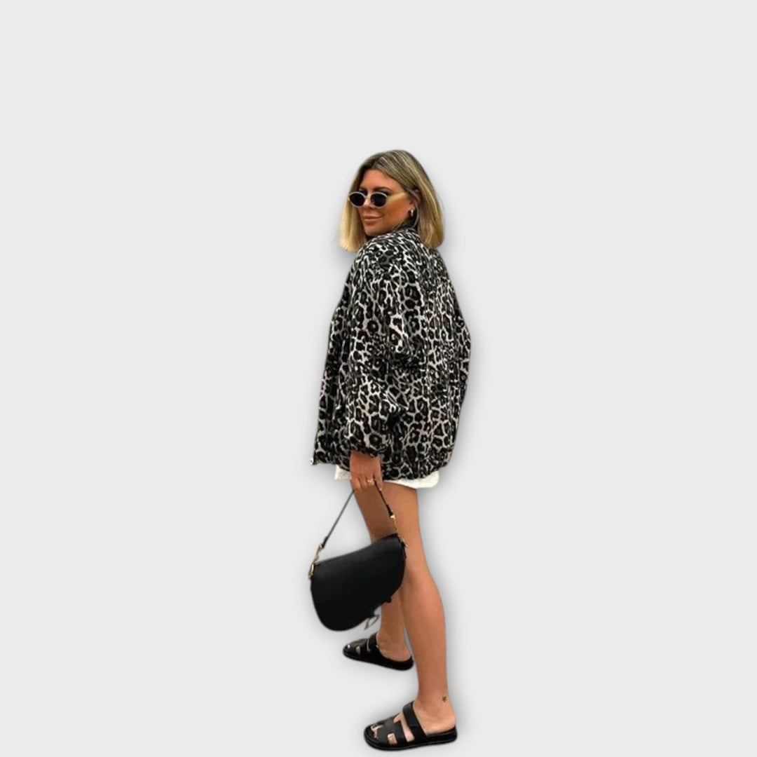 Chic Comfort Printed Relaxed-Fit Jacket