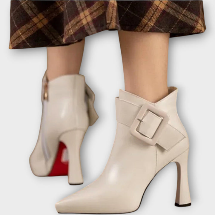 Aveline Buckled Heeled Boots