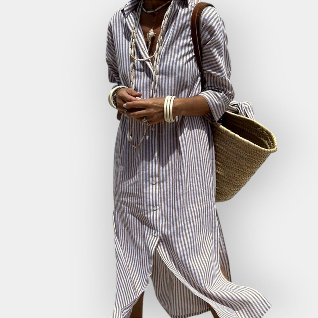 Relaxed Striped Shirt Dress