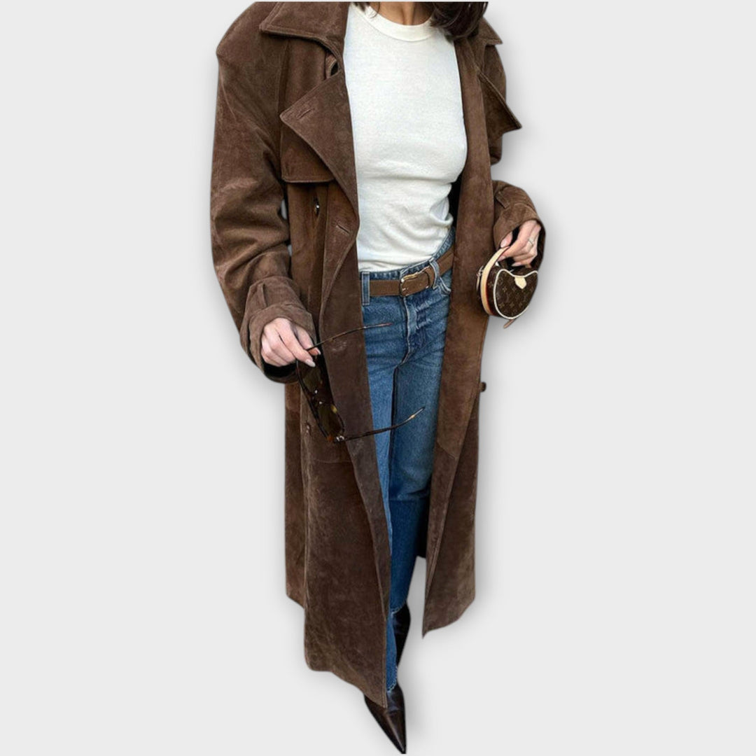 Luxury Suede Trench Coat