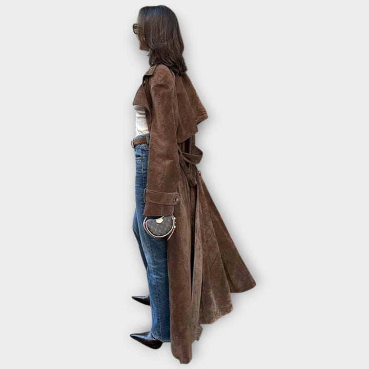 Luxury Suede Trench Coat