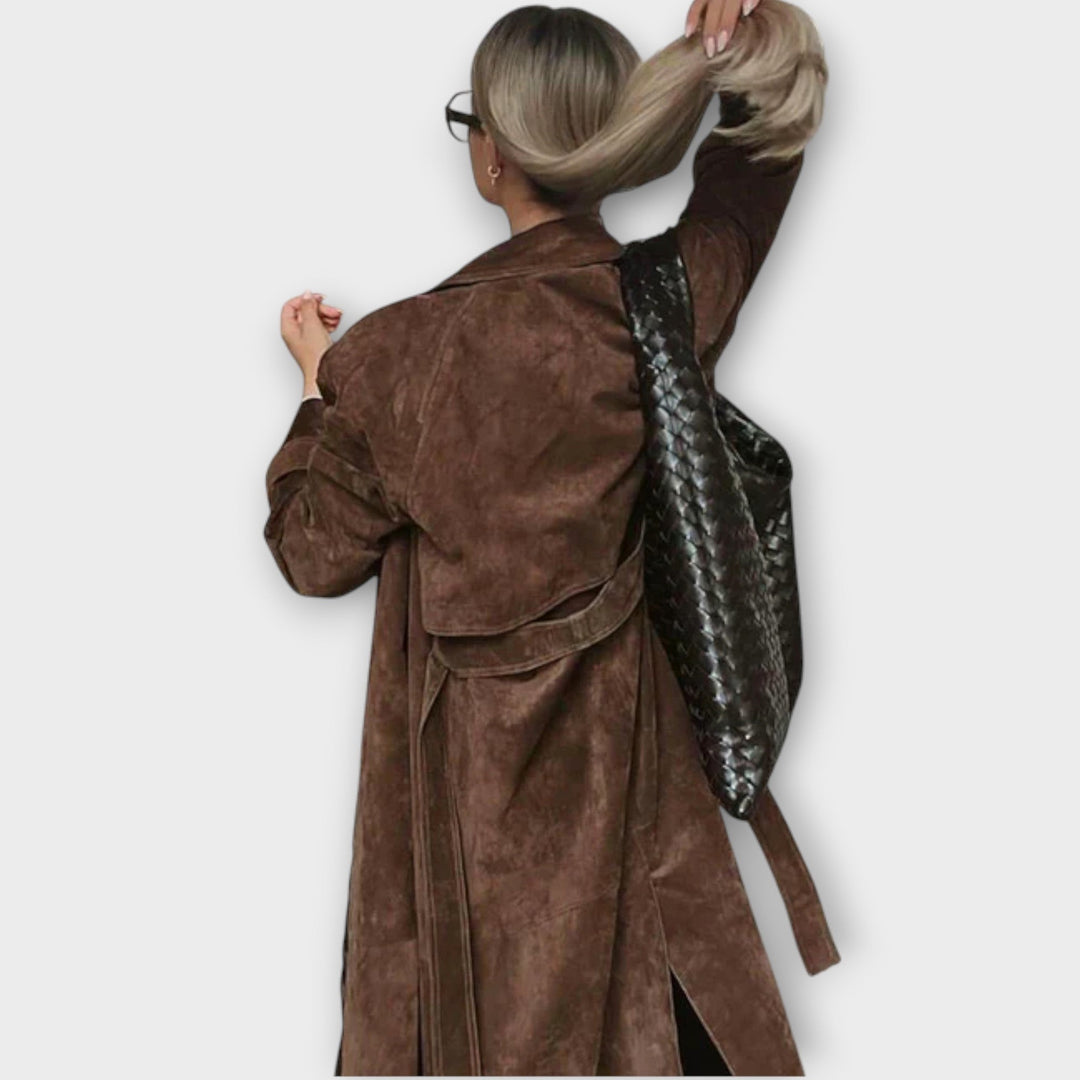 Luxury Suede Trench Coat