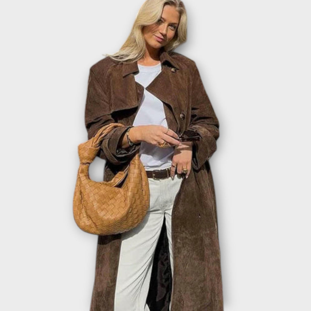 Luxury Suede Trench Coat