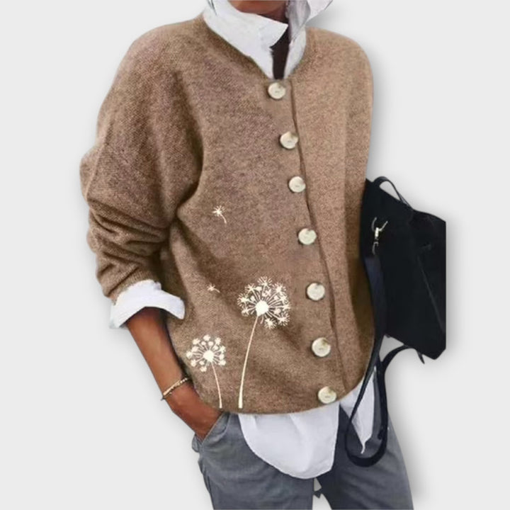 Comfortable Dandelion Button-Up Cardigan