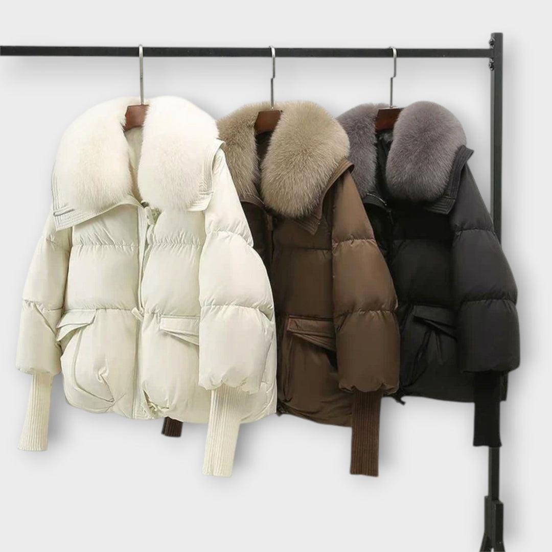 Cozy Plush-Collared Puffer Jacket