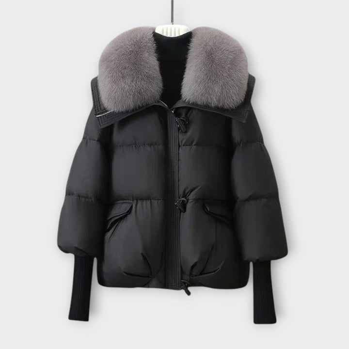 Cozy Plush-Collared Puffer Jacket