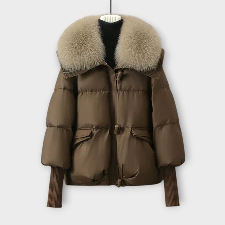 Cozy Plush-Collared Puffer Jacket