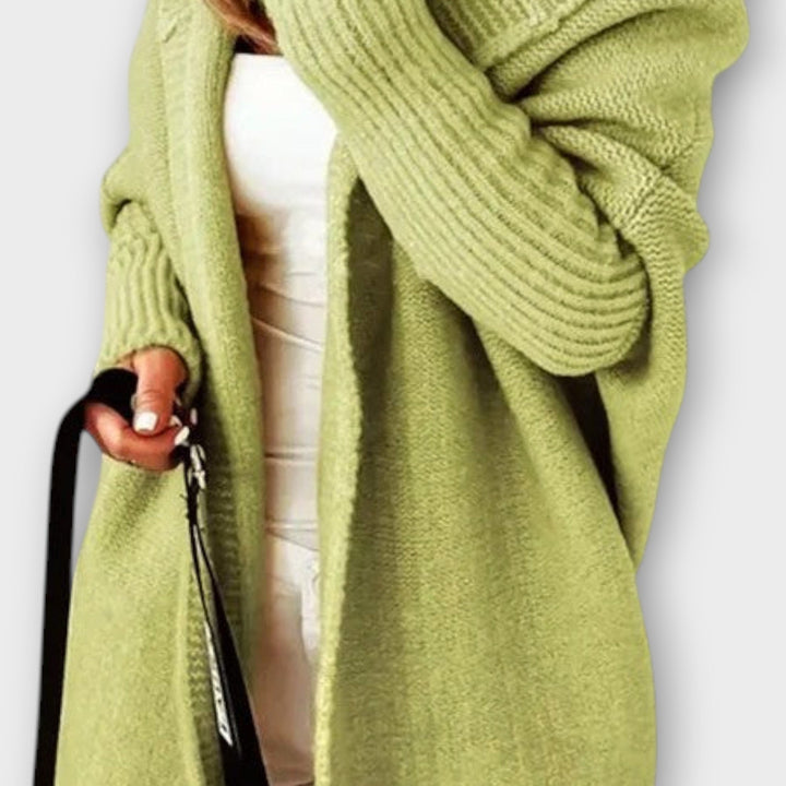 Warm and Stylish Cable-Knit Open Cardigan