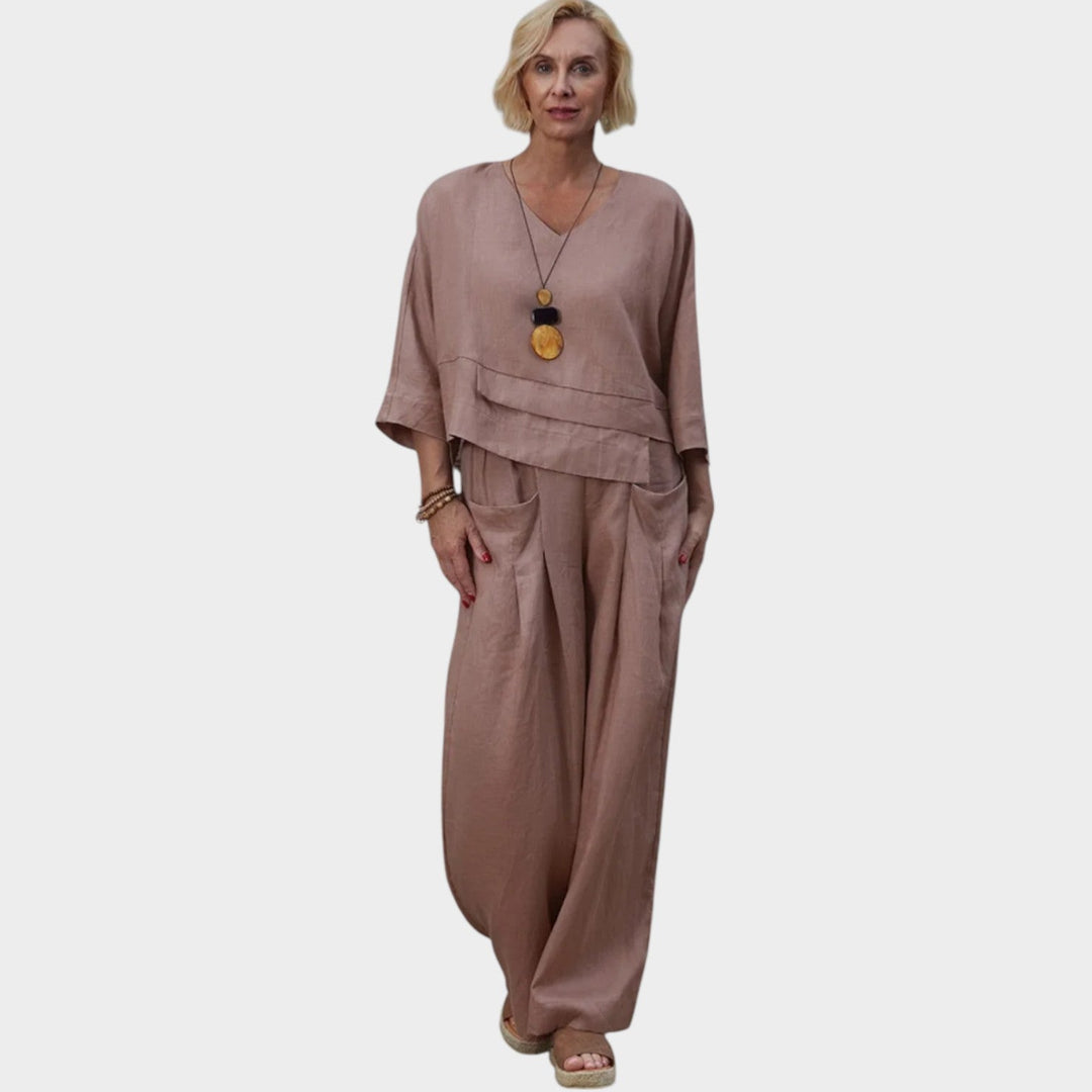 Relaxed Two-Piece Wide-Leg Set