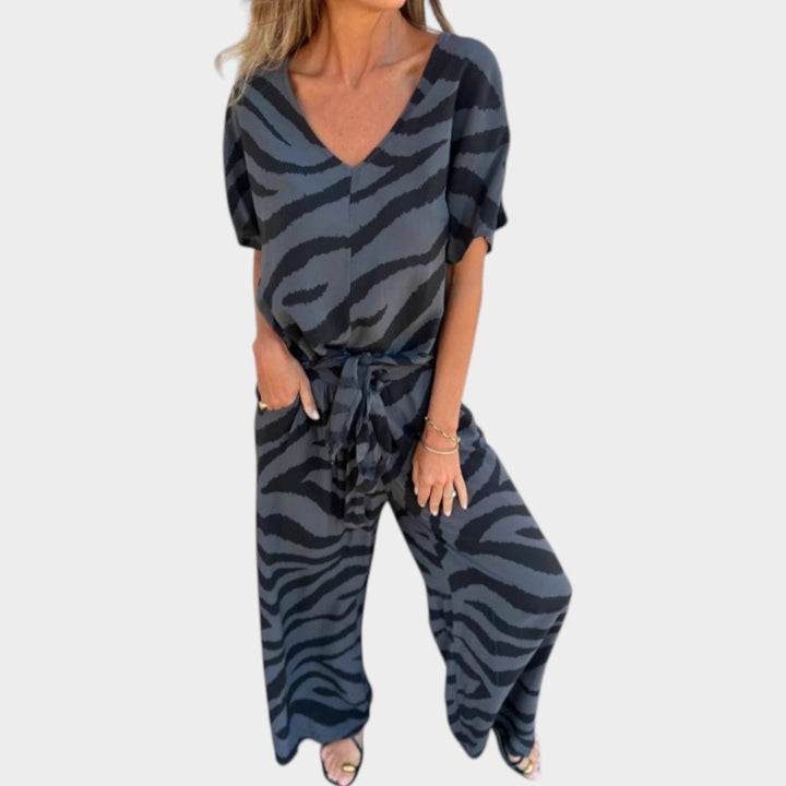 Animal Print Two-Piece Set