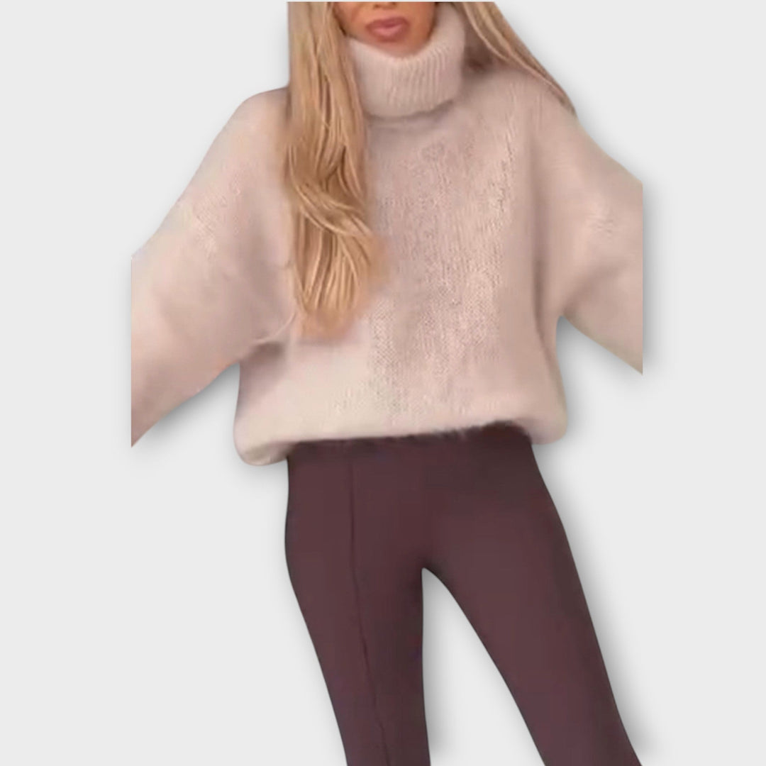 Chunky Knit Oversized Turtleneck Sweater for Ultimate Comfort