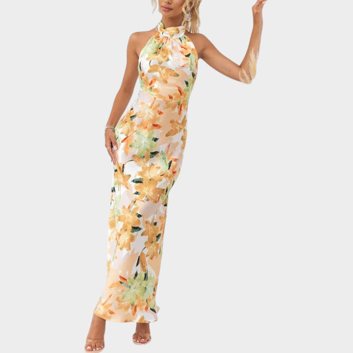 Floral Halter Maxi Dress
