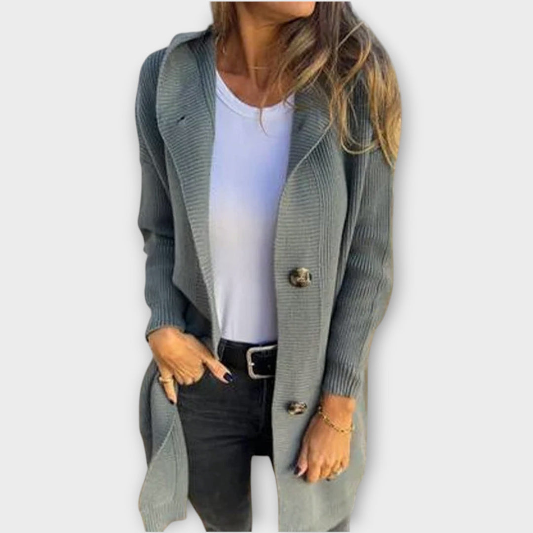 Comfortable Button-Up Knit Cardigan