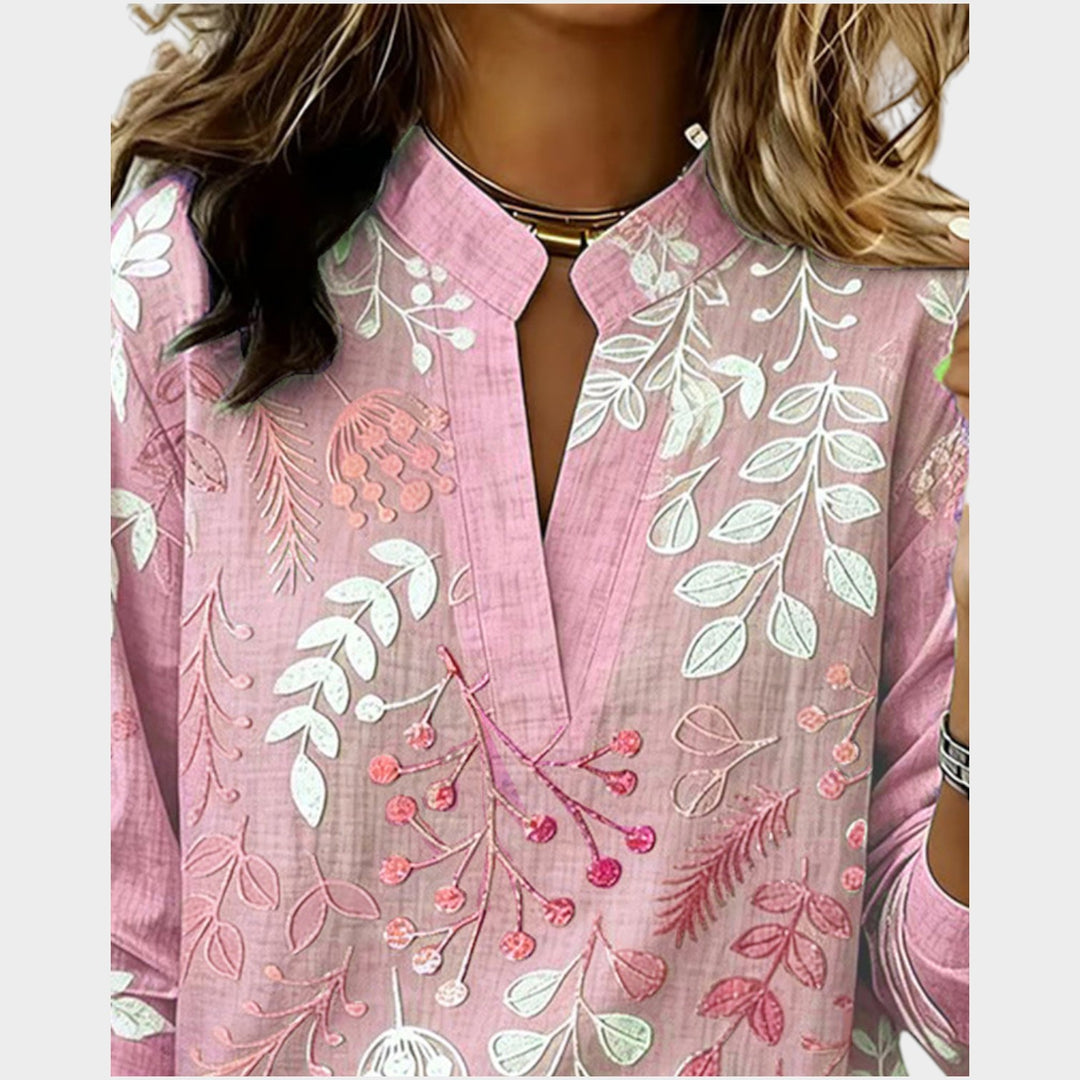 Botanical Print Relaxed Blouse