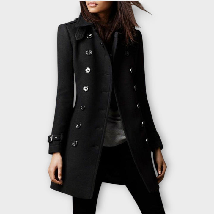 Chic Double-Breasted Tailored Overcoat