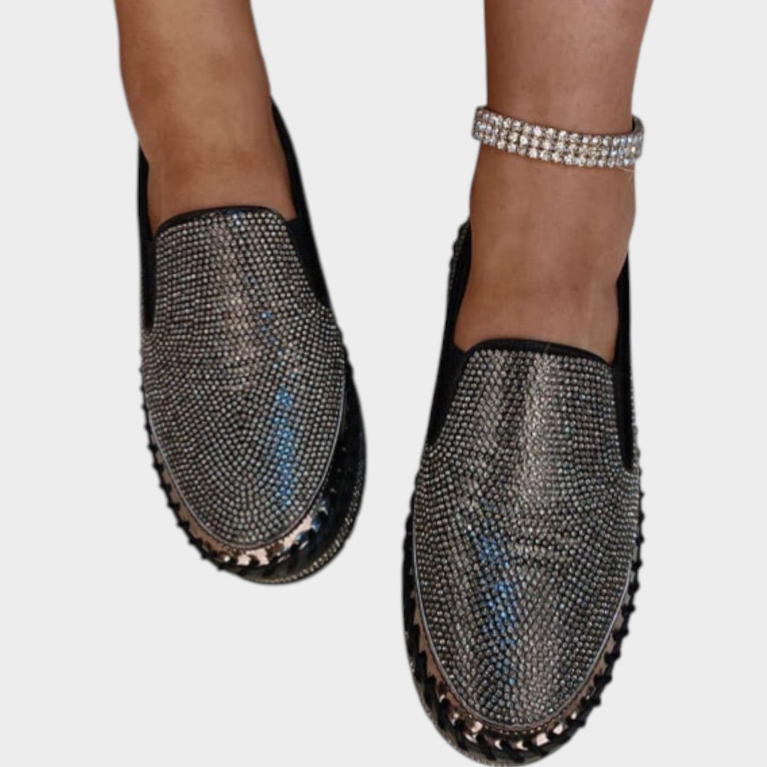 Luxe Sparkle Slip-On Platform Flats