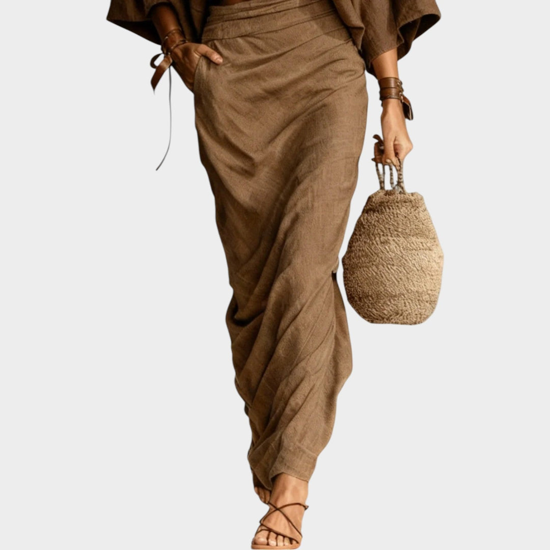 Bohemian Draped Two-Piece Set