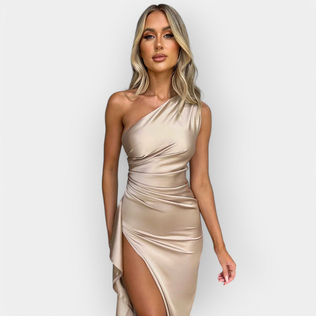 Satin Dress for Aristocratic Evenings