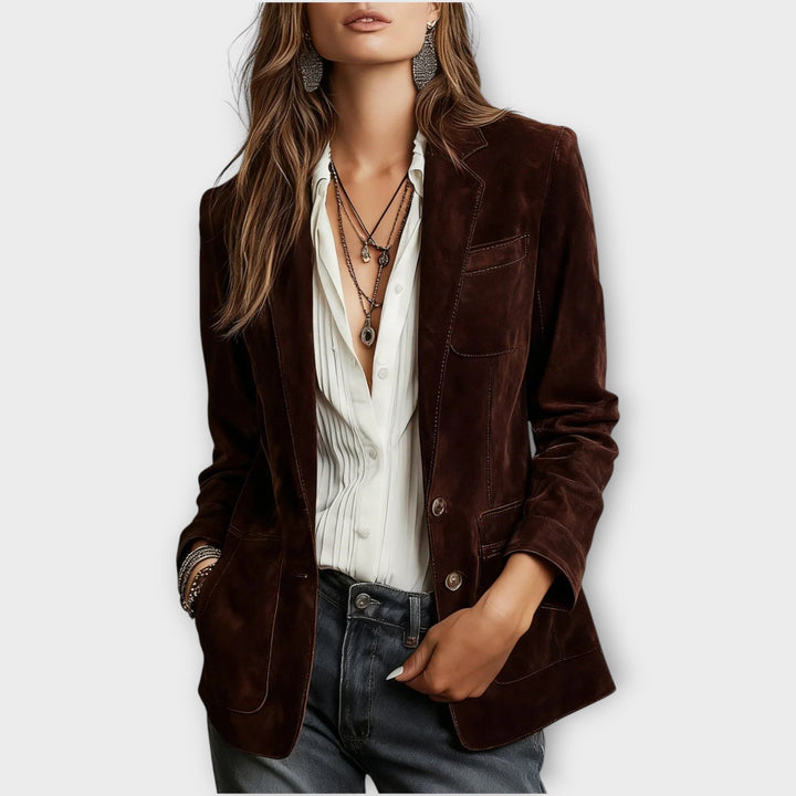 Classic Brown Suede Blazer