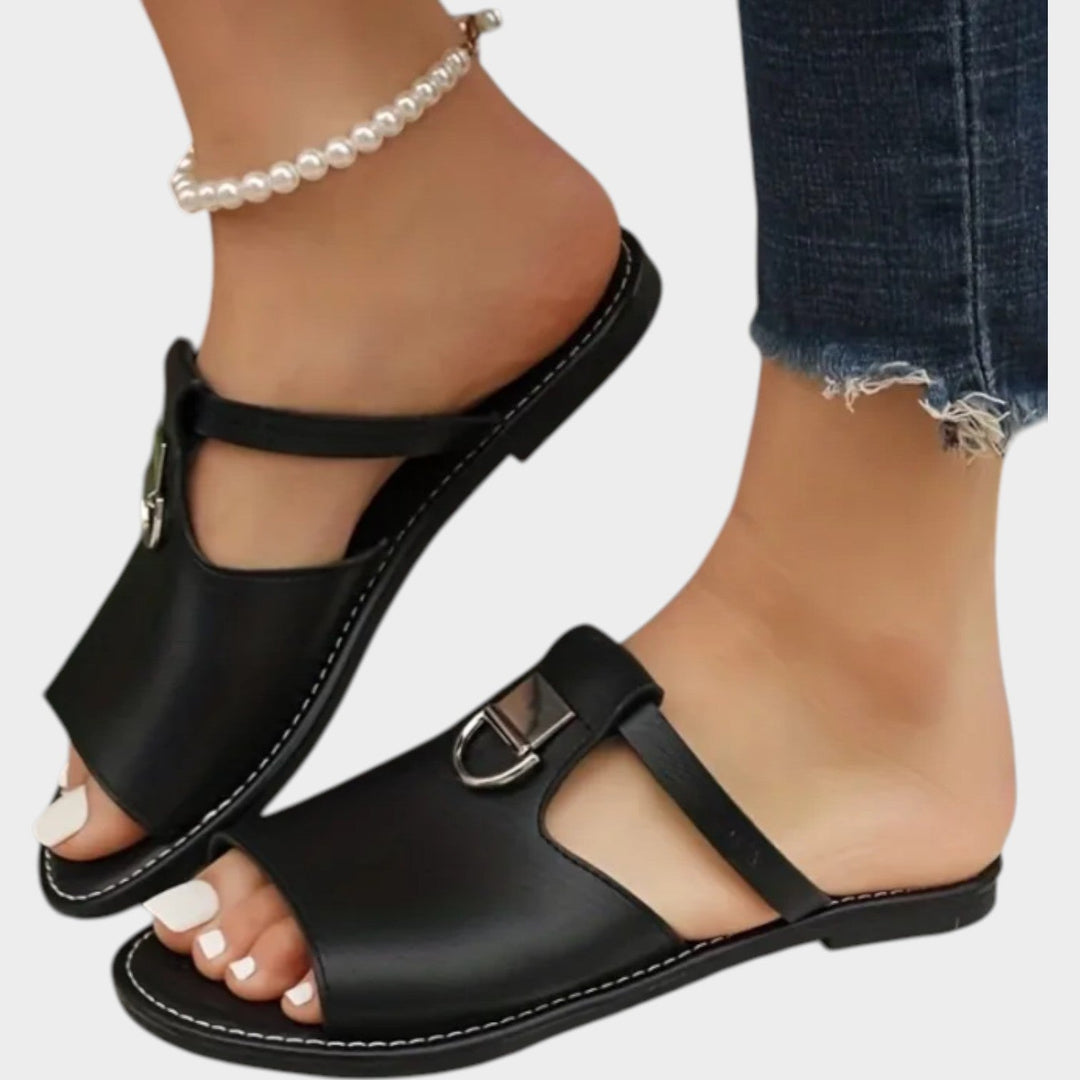 Chic Metal Accent Sandals