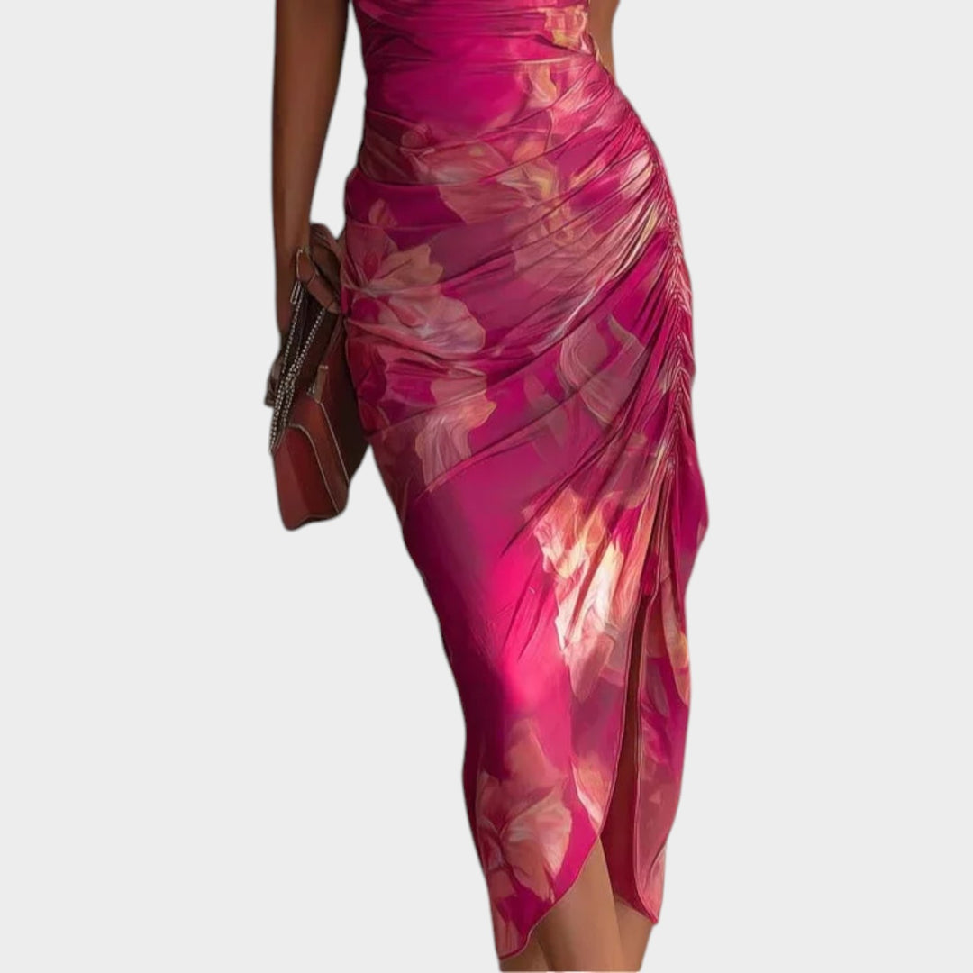 Sculpted Satin Bodycon Dress