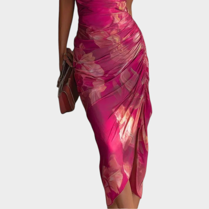 Sculpted Satin Bodycon Dress
