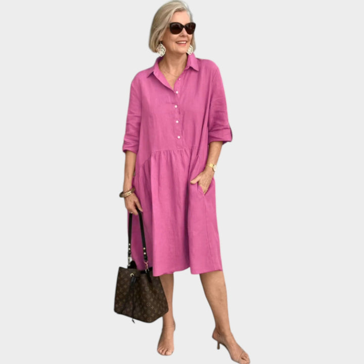 Chic Collared Midi Dress