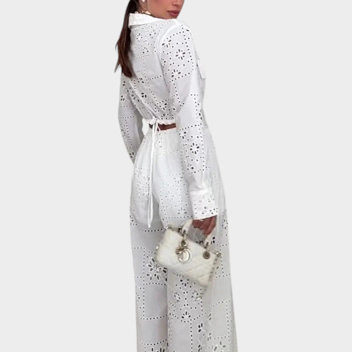 Broderie Wide-Leg Jumpsuit