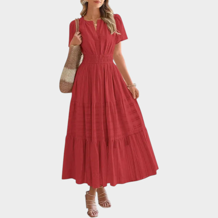 Smocked Waist Tiered Maxi Dress