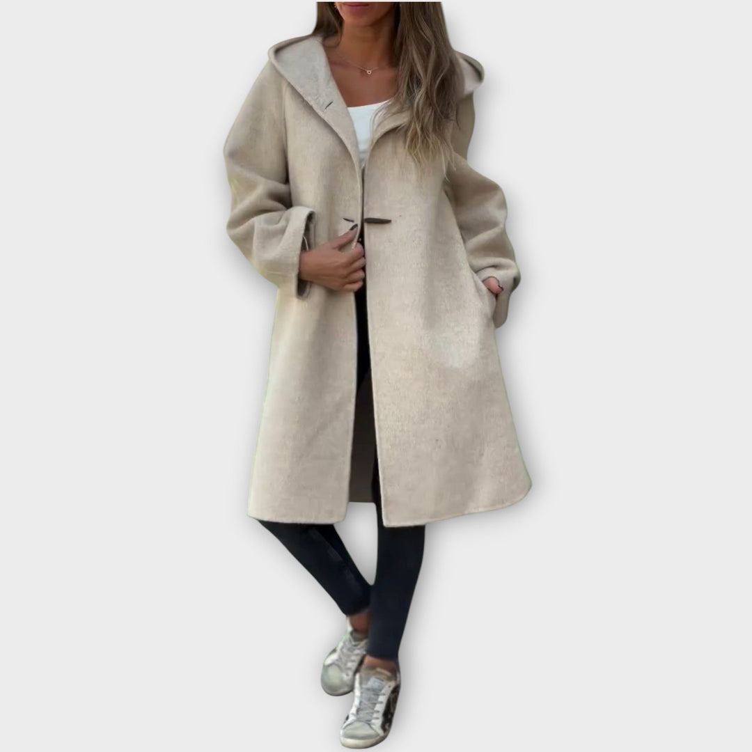 Cozy Midi Coat with Hood