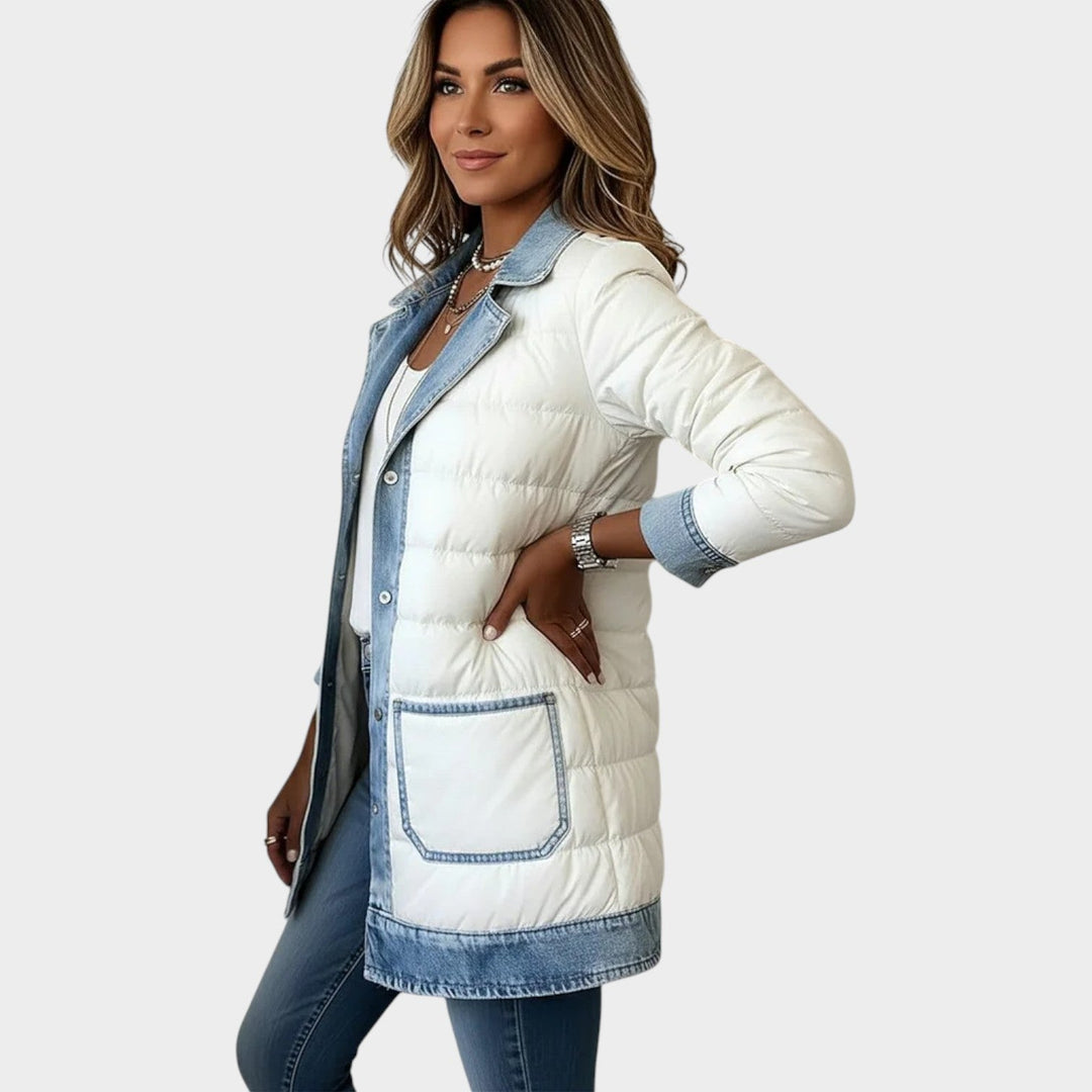 Quilted Contrast-Trim Jacket