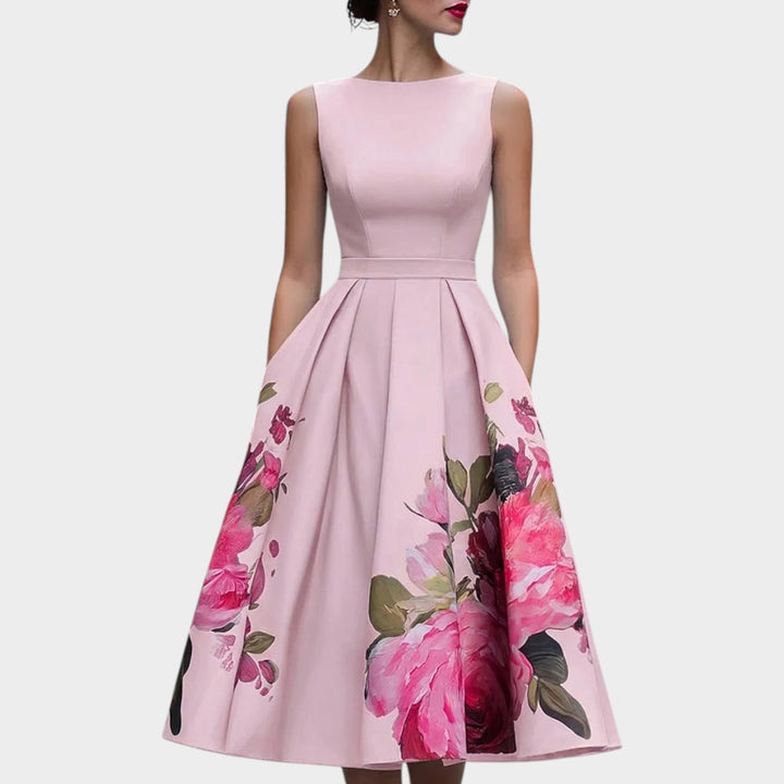Elegant Floral Fit & Flare Dress