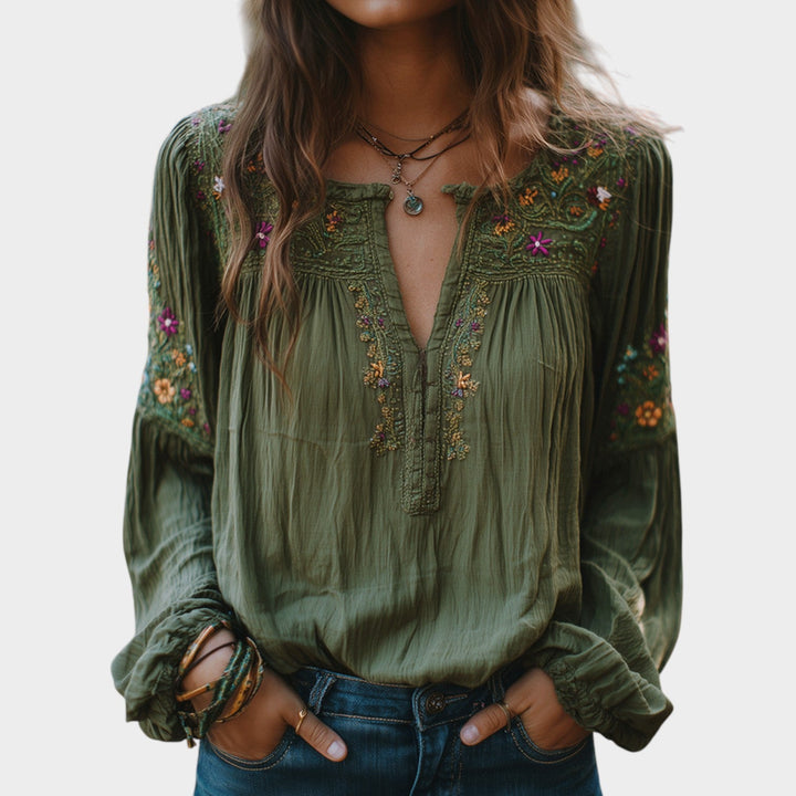 Bohemian Embroidered Blouse