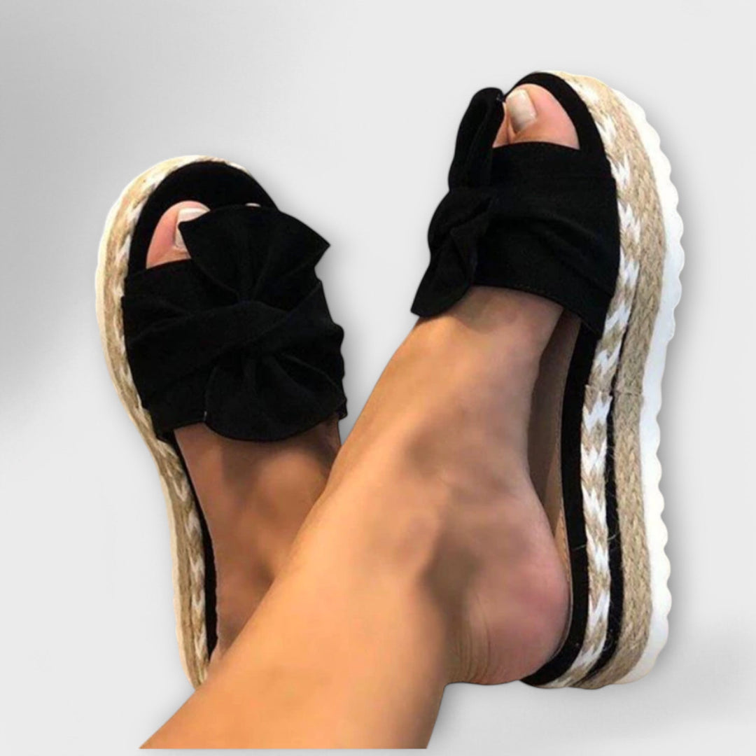 Sandals with Ribbon Ties
